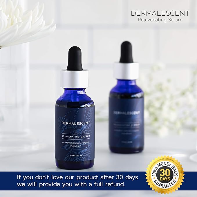 Antioxidant Serum for Anti Aging made from Organic Ingredients - Enhanced Facial Oil - Natural Wrinkle Skin Care with Vitamin E Vitamin C and Olive Squalane