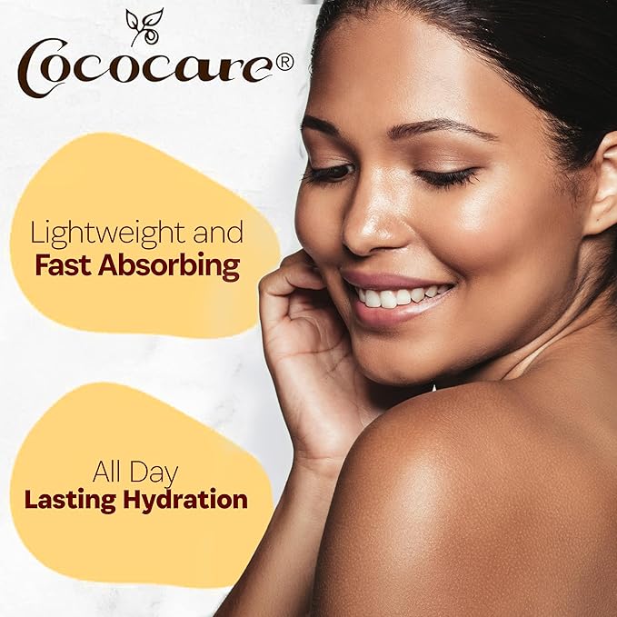 Cococare Cocoa Butter Body Oil 8.5 Fl Oz - Lightweight and Fast Absorbing - 2 Pack