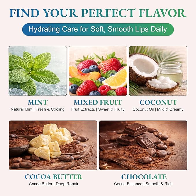 Azmera Coconut Lip Balm - Organic Shea Butter from Ghana Chapstick for Dry Chapped Lips - Natural Coconut Oil Lip Moisturizer - Made in USA - 6g