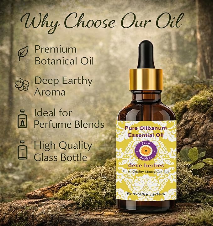Deve Herbes Pure Oakmoss Essential Oil (Evernia prunastri) Steam Distilled 30ml (1 oz)