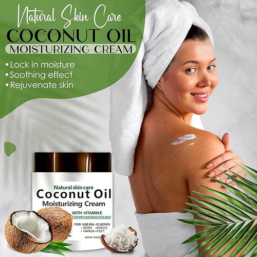 60 packs X 300ml Coconut Moisturizing Lotion Cream Face Body Hands Fast-Absorbing Non-Greasy Daily Care Sensitive Skin