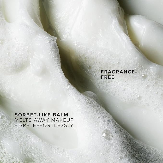 Farmacy Sensitive Skin Makeup Remover Cleansing Balm - Green Clean Waterproof Makeup Remover Balm + Oil Cleanser for Face - Melts Make Up + SPF - Hydrates + Softens Skin - Fragrance Free (100ml)
