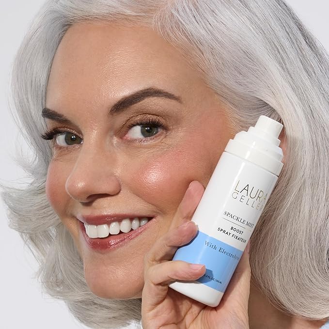 LAURA GELLER NEW YORK Spackle Mist Boost Setting Spray with Electrolytes - Long-Lasting Makeup Spray with Blue Light Protection - Dewy Skin Makeup Setting Spray (Pack of 2)