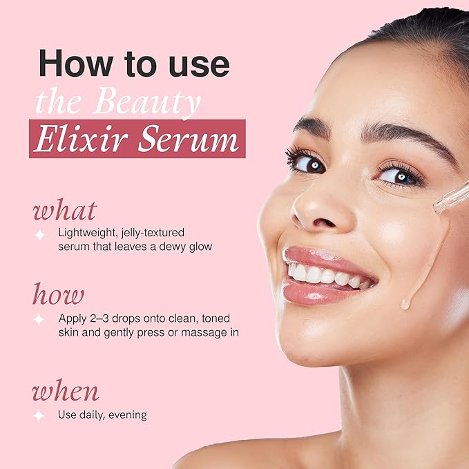 The Beauty Elixir Collagen & Retinol Serum For Face - Ultra Hydrating, Restores, Smooths & Reduces Wrinkles - Dermatologist Tested, Natural Ingredients, Clean Beauty - Korean Skin Care - 1.69 Fl. Oz