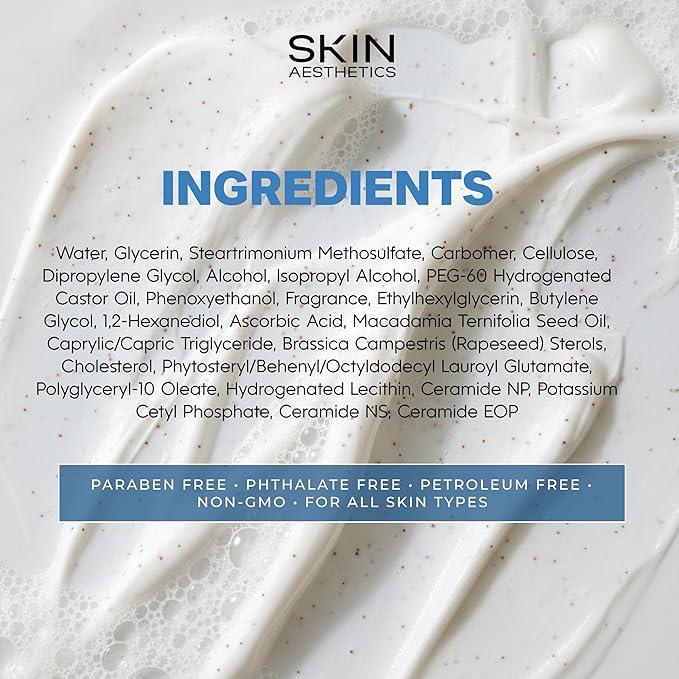 Skin Aesthetics Face Scrub with Hyaluronic & Salicylic Acid – Deep Cleansing, Hydrating & Exfoliating Face Wash For Blackheads & Acne-Prone Skin – Dermatologist Tested, Korean Skin Care – 6.76 Fl Oz