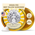 Eat My Face BEEF TALLOW Reef Safe Sunscreen SPF 30 – Non Nano Zinc Oxide – Water Resistant, Organic – Moisturizing Sunblock for Face & Sensitive Skin – 4oz Tin "If You Wouldn't Eat It, Don't Wear It!"