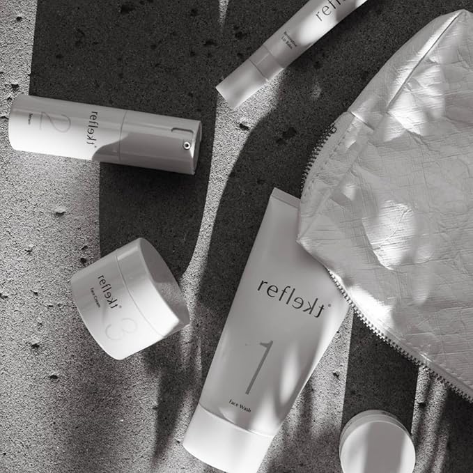 REFLEKT 1 – Daily Exfoliating Face Wash – Jojoba Esters, Hyaluronic Acid, Vitamin B5, Collagen, Cleanses, Hydrates, and Plumps Skin. Clean, Vegan, Cruelty-Free, Paraben- and Sulfate-Free Formula