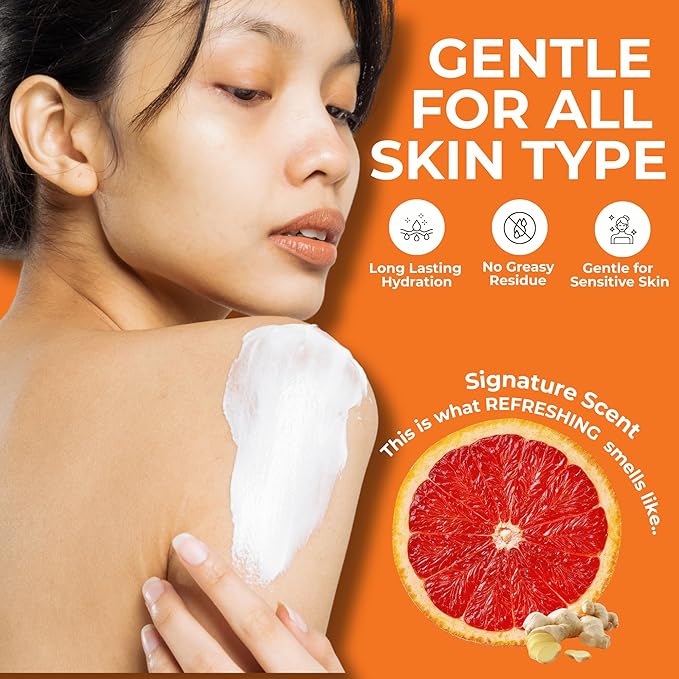 DANI Naturals Grapefruit Ginger Hydrating Lotion, Vegan, Paraben-Free, Made with Organic Ingredients, 12 fl oz