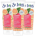 St. Ives Exfoliant Face Scrub 3-Pack – Skin-Brightening Pink Lemon & Mandarin for Glowing Skin, 6 Oz Ea