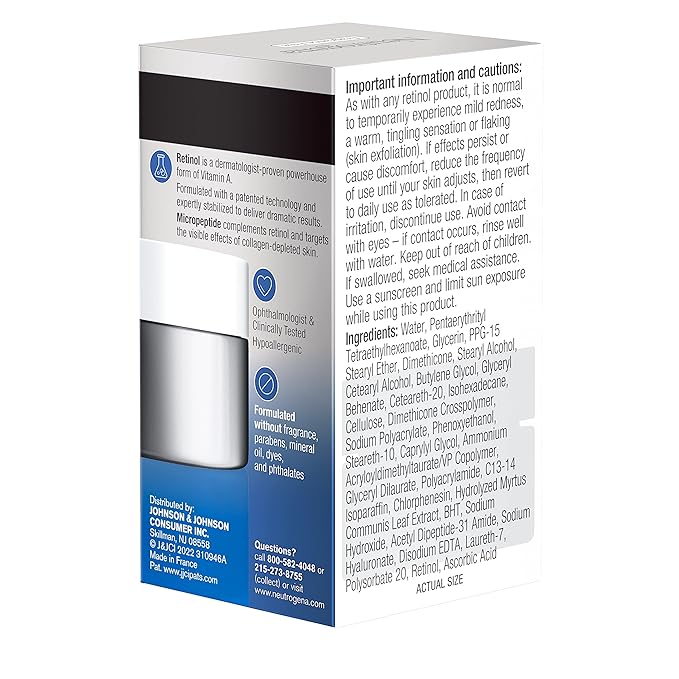 Neutrogena Rapid Wrinkle Repair Retinol Pro+ Anti-Wrinkle Eye Cream,Targeted Eye Cream for Wrinkles & Dark Circles,Formulated without Fragrance,Dyes,Phthalates,and Parabens,0.5 oz,(Pack of 2)