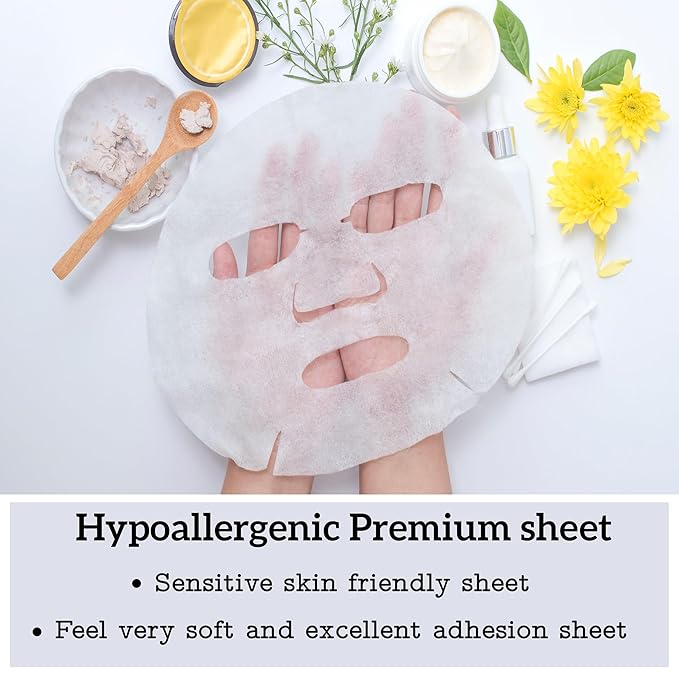 MEAROSA DESIGN Vitamin C Collagen Firming Essence Face Mask Beauty Facial Mask Sheet Mask Korea Skin Care Premium Quality (8 pack)