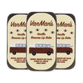 VanMan Beeswax Lip Balm Tin – Organic Tallow Balm with Grass-Fed and Finished Suet Beef Tallow, Sweet Almond Oil, and Lanolin – Hydrating Lip Moisturizer – Vanilla – 3 Tin Pack