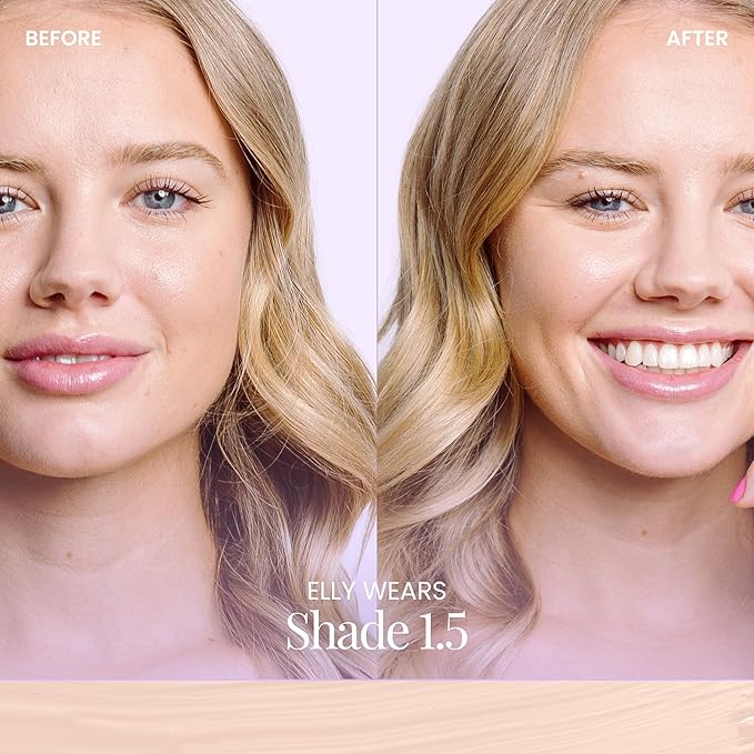 Naked Sundays BeautyScreen Peptide Foundation Tint - SPF 50 Tinted Sunscreen & Skincare Makeup with Zinc Oxide, Niacinamide - Lightweight Natural Coverage, 1.5 Fair Cool, 1.01 Oz