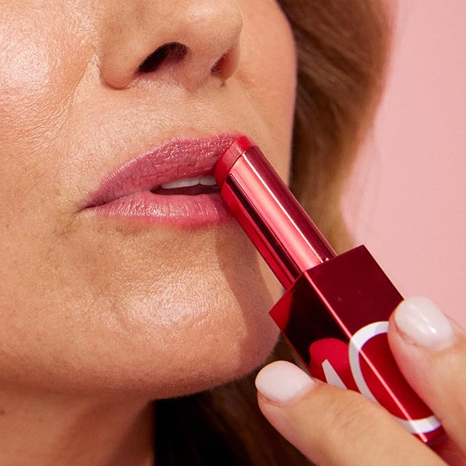 MCoBeauty - Sheer Tint Lip Balm – Girl Boss True Red Shade - Hydrating Gloss Balm with Jojoba Seed Oil - Helps Nourish Lips and Adds a Glossy Tint - Lip Care, Stocking Stuffers