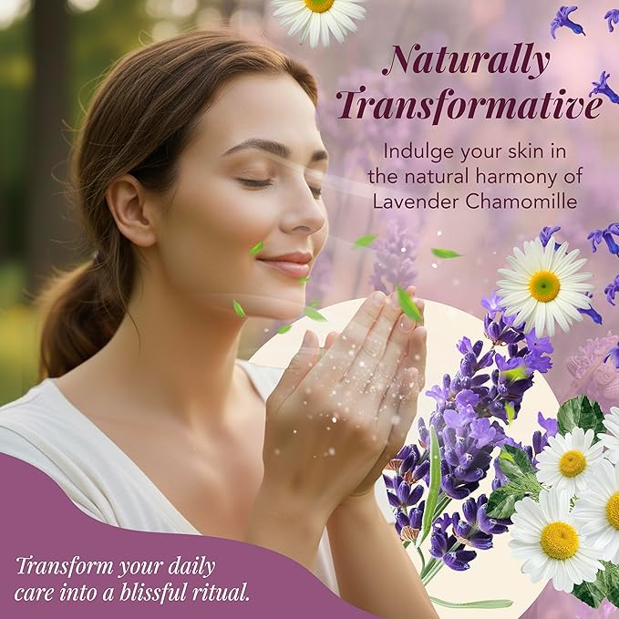 Saavy Naturals Deeply Hydrating Body Cream for Dry Skin – Nourishing Shea Butter, Plant-Based & Sustainably Sourced – Lavender Chamomile – 8.5 fl oz, 2 pack