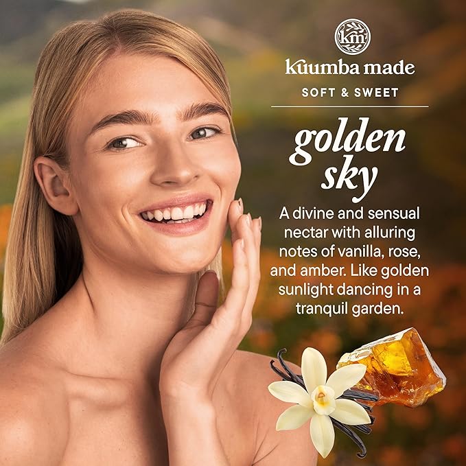 Kuumba Made Golden Sky Body Lotion, Hydrating Daily Moisturizer with Shea Butter & Botanical Oils, Vegan, 6.75 Oz
