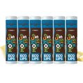 LIP BALM Mongo Kiss 6-Pack by Eco Lips 100% Organic Beeswax & Cocoa Butter Lip Care with Mongongo Oil - Soothe & Moisturize Dry & Cracked Lips - Made in USA. (Unflavored)