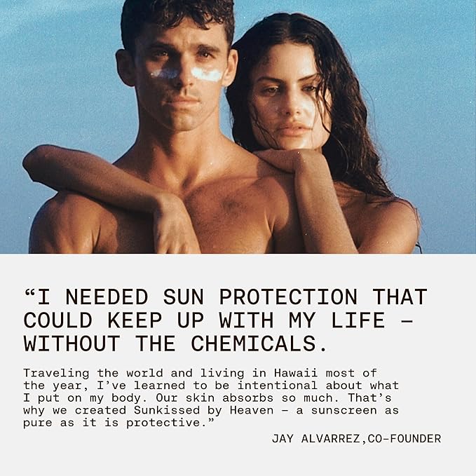 Jay Alvarrez Beef Tallow Sunscreen SPF 50 – Grass-Fed Tallow & Zinc Oxide Mineral Sunscreen, No White Cast, Water Resistant Face & Body Sunblock | 3 oz