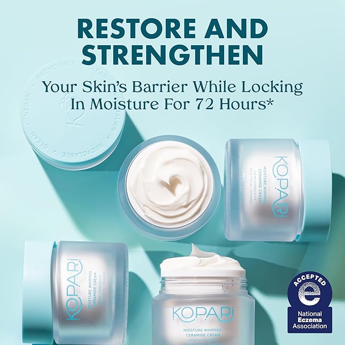 Kopari Moisture Whipped Ceramide Cream | Hydrate and Restore | Vegan Ceramides and Moisture-Retaining Hyaluronic Acid | 2.1 oz