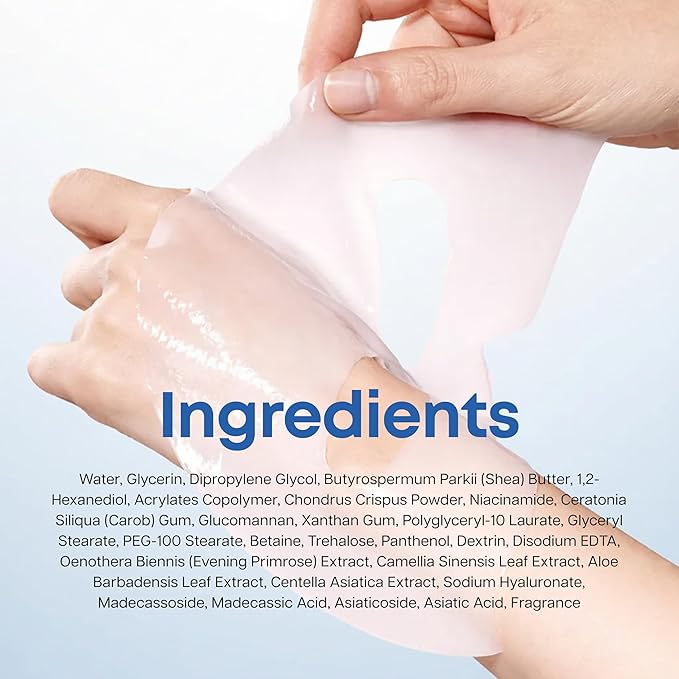 Melting Hydrogel Face Mask with Hyaluronic Acid – Deep Hydration & Pore Tightening, Glass Skin Look – Dermatologist Tested, Anti Aging Korean Skin Care, Vegan, Clean Beauty – Pack of 5
