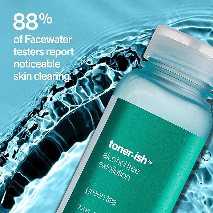 Facewater Toner-ish Exfoliation Green Tea Exfoliating Alcohol Free Toner