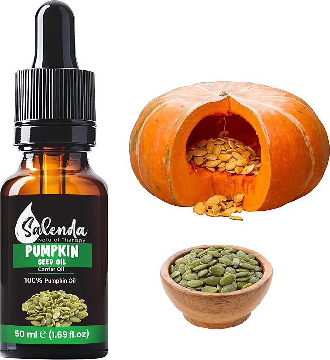 Pumpkin Seed Oil, Natural Pumpkin Seed Oil for Hair Growth, Cold Pressed Carrier Face Oils for Skin Care, Aceite de Semilla de Calabaza, 1.69 Fl Oz (50ml)