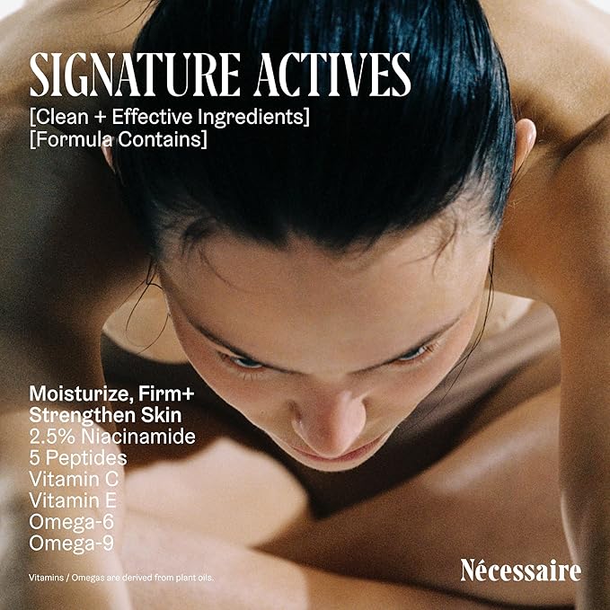 Nécessaire The Body Lotion Eucalyptus – Multi-Peptide Moisturizer - Firming Body Lotion for Women + Men. 2.5% Niacinamide. Non-Comedogenic + Hypoallergenic for Sensitive Skin – 450ml/15.2 fl oz