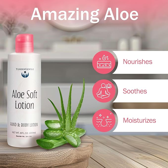 Aloe Lotion for Hands and Body - 6 Bottles with 8 oz of Aloe Vera Lotion for Dry Skin - Good for Sensitive Skin and Extra and Severely Dry Skin - Aloe Vera Moisturizer