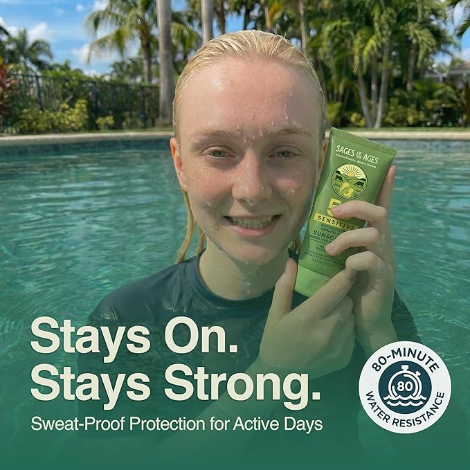 Organic Tallow Mineral Sunscreen SPF 50 with Non-Nano Zinc Oxide — Reef Safe UVA/UVB Broad Spectrum Sunblock, Water Resistant 80 Min, Moisturizing Lotion for Face & Body, 3.4 fl oz