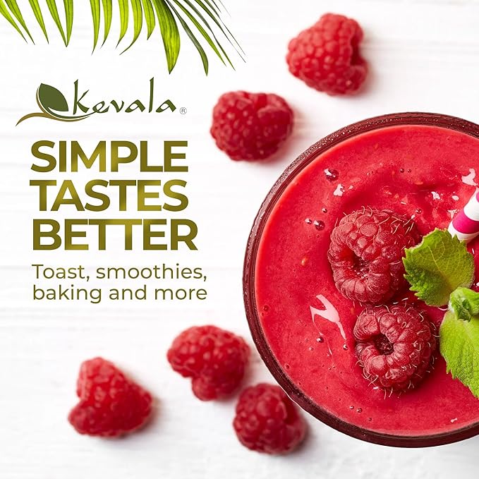 Kevala Organic Coconut Butter - Nutritious Addition to Baking and Cooking, Made in USA, Creamy Spread for Toasts and Desserts, Ingredient for Homemade Skincare and Haircare Cosmetics, Bulk Size, 8 lb