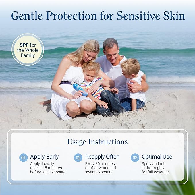 Florida Glow SPF 50 Sunscreen Spray- Hawaii 104 Reef Act & Florida Keys Compliant Broad Spectrum Water Resistant Sport Sun screen - Child Friendly PABA Free & Oxybenzone Free (5.5 Fl Oz 2-pack)