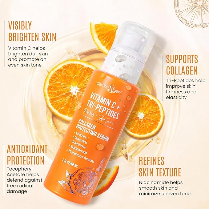 Vitamin C + Tri-Peptide Bright Idea Serum – Skin Brightening + Barrier Boost Complex for Radiant, Firm Skin – Anti-Aging Face Serum Boosts Collagen & Elasticity - 2 fl oz