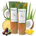 Saavy Naturals Deeply Hydrating Body Cream for Dry Skin – Nourishing Shea Butter, Plant-Based & Sustainably Sourced – Tropical Coconut – 8.5 fl oz, 2 pack