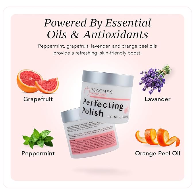 Vegan Exfoliating Scrub – Gentle Face Exfoliator for Delicate Skin with Sugar, Lavender, and Arnica Montana – Helps Improve Skin Texture and Clarity – Perfecting Polish (4 oz)