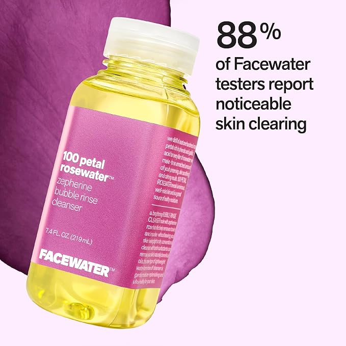 Facewater 100 Petal Rosewater Zepherine Bubble Rinse Cleanser