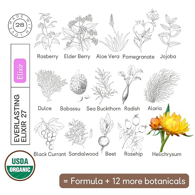 ORGANIC28+. 100% Organic Body Lotion – USA Made. 27 Botanicals Helichrysum Body Serum. Rejuvenating Body Moisturizer. Natural Body Lotion For Women With Plant Retinol. Aromatherapy. 6.8 Fl. Oz