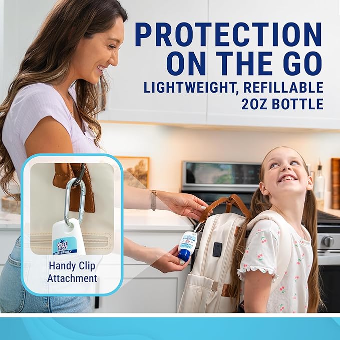 Coral Isles Reef Safe Sunscreen SPF 50 – Hawaii Compliant, Broad Spectrum UVA/UVB Protection, Water Resistant (80 Min), Non-Greasy, No White Cast, Sensitive Skin & Face, 2 Fl Oz (2-Pack)