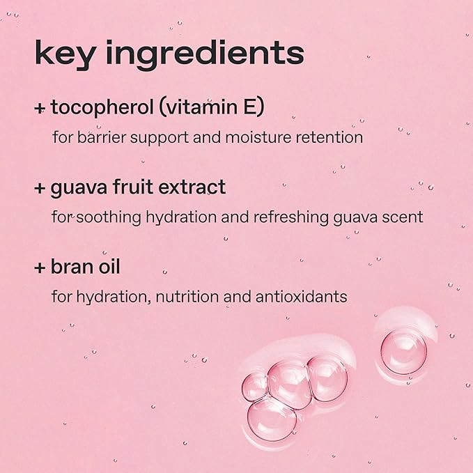 glow mini guava facial cleanser | oil‑gel hybrid all‑in‑one cleanser | hypoallergenic | deep cleanse with guava extract & botanical oils | lightweight micellar texture for smooth skin | 1 fl oz