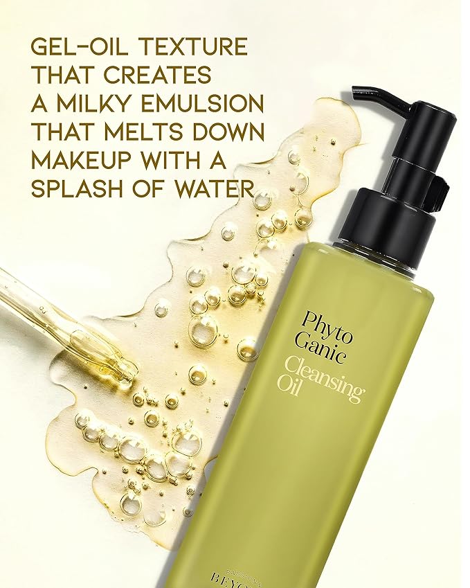 BEYOND Phytoganic Makeup Cleansing Oil (6.8fl oz) - Vegan Formula Korean Skin Care. Gel-Type Oil Cleanser for Heavy Makeup and Impurities Removal, Clean Herbs, Phyto-Biome
