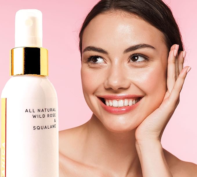 ESSENCE FACE MIST Rosehip rose water vitamin C squalane ultra hydrating Moisturizer primer face spray 4oz - 100% Pure all natural organic + advanced science vegan - NO ALCOHOL