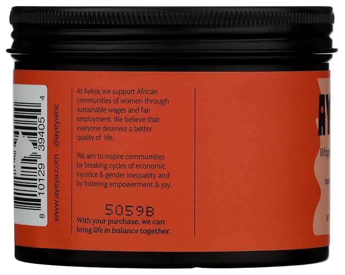 AYÉYA Whipped Shea Body Butter – Honor – Cedarwood, and Baobab – Rejuvenating Vegan Body Cream for Mature, Textured, or Dry Skin – Fair-Trade Shea Butter and Coconut Oil – 5 oz