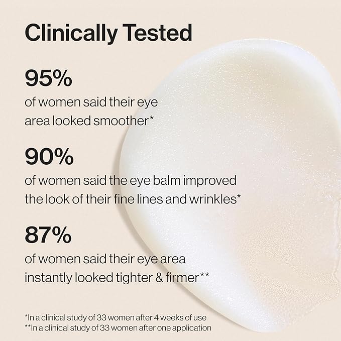Honest Beauty Sensitive Skin Calm Renew Eye Balm, Moisturizing, Firming, Hypoallergenic, Fragrance-Free, Vegan, 0.5 oz