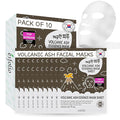 esfolio Volcanic Ash Face Mask – Deep Cleansing Korean Sheet Mask for Pore Care, Oil Control, Acne-Prone & Oily Skin – Hydrating & Purifying Skincare for Clear, Radiant Complexion (Pack of 10)