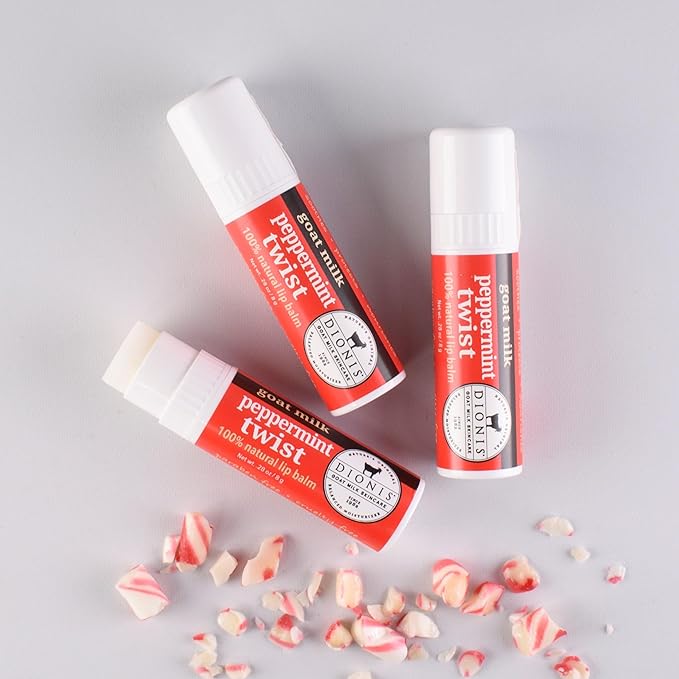 Dionis Goat Milk Lip Balm Peppermint Twist 0.28oz (Pack of 6)