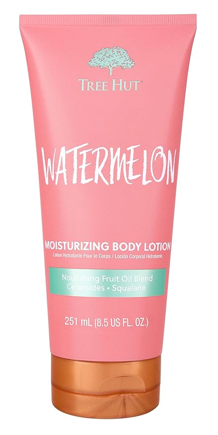Tree Hut Watermelon Moisturizing Body Lotion, Ceramide and Squalene Formula Helps Protect Skin, Long-lasting Hydration Leaves Skin Feeling Soft & Moisturized, 8.5 Fl Oz.