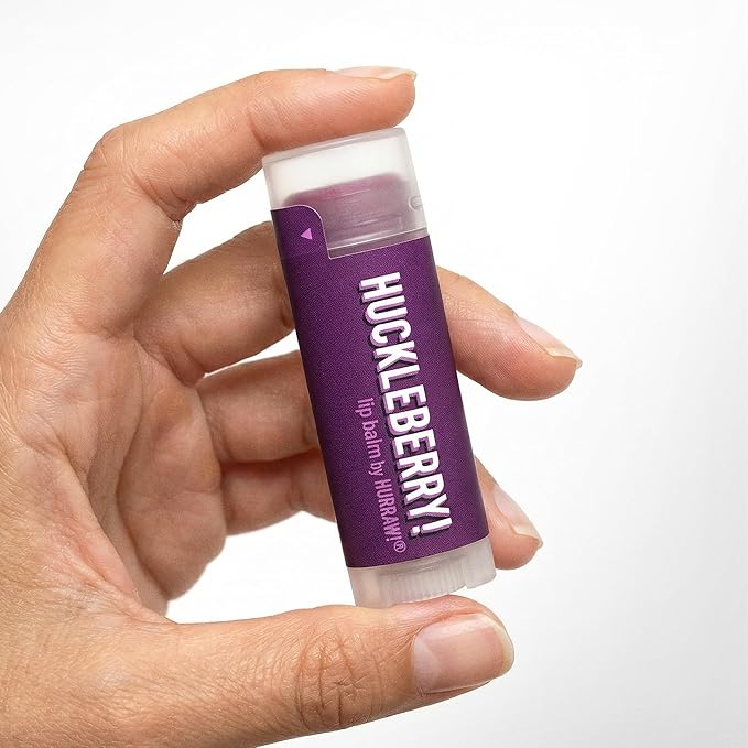 Hurraw! Huckleberry Lip Balm: Organic, Certified Vegan, Cruelty and Gluten Free. Non-GMO, 100% Natural Ingredients. Bee, Shea, Soy and Palm Free. Made in USA