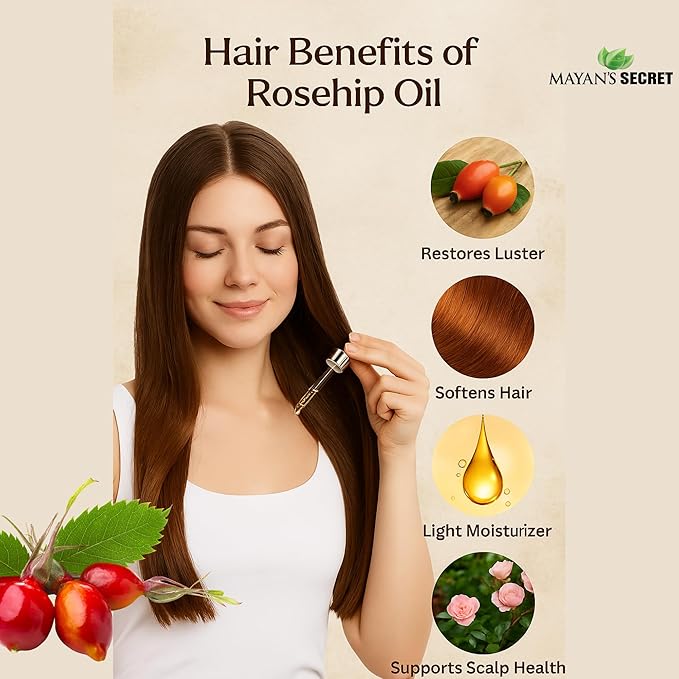 Rosehip Oil - Virgin Organic 100% Pure, Cold Pressed, Unrefined.- 4oz