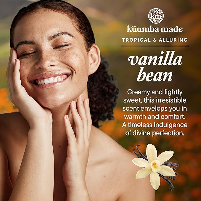 Kuumba Made Vanilla Bean Body Lotion, Hydrating Daily Moisturizer with Shea Butter & Botanical Oils, Vegan, 6.75 Oz