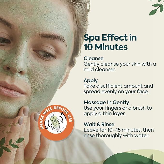 Clay Mask for Face – Pore Firming & Deep Cleansing Face Mask | Anti-Blackhead | Oil Balancing | Moisturising & Natural Ingredients, 100 ml