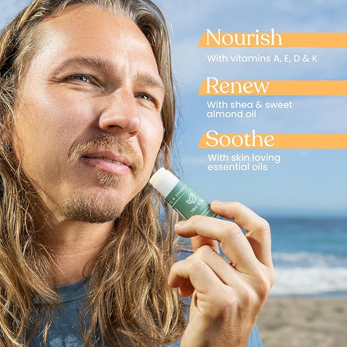 Cloven Tallow Lip Balm, Deep Hydration for Lips, Face & Dry Skin | Natural Grass-Fed, Organic Ingredients, Nourishes & Protects | Peppermint | Made in the USA